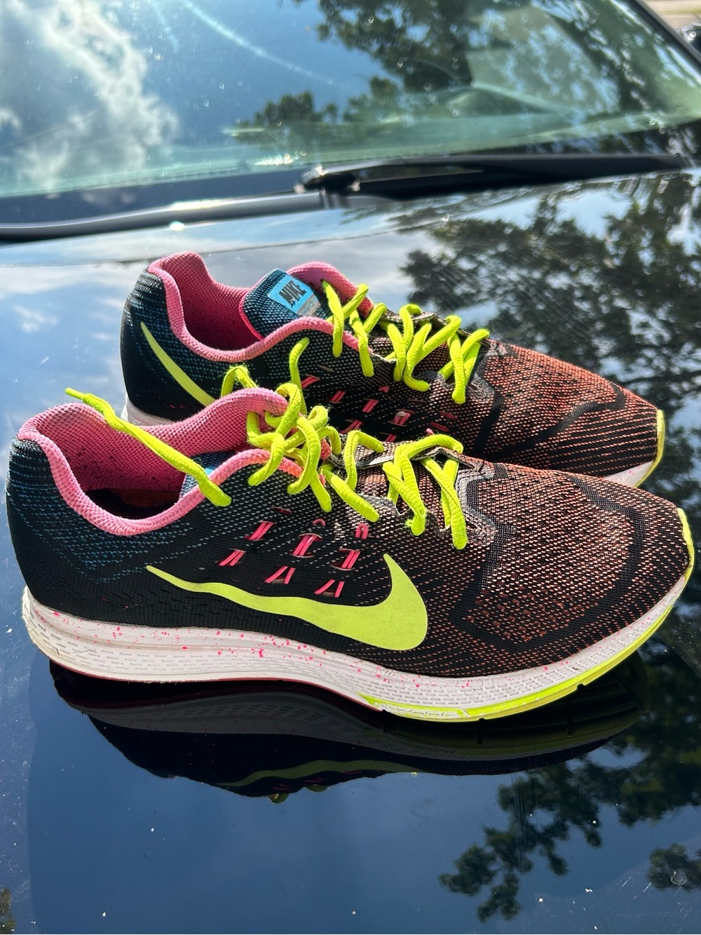 Nike Women’s Black, Neon Pink & Lime Running Shoes